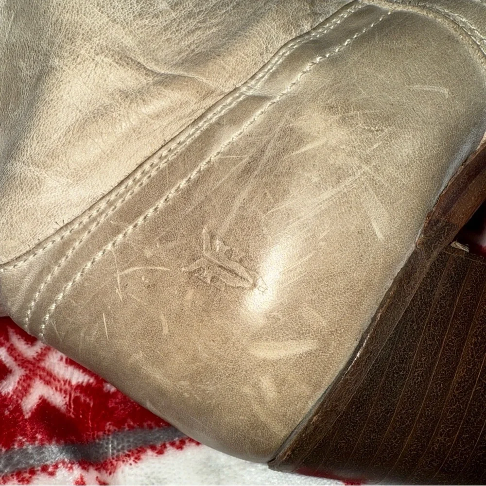 Frye Jane Light Tan Leather Boots